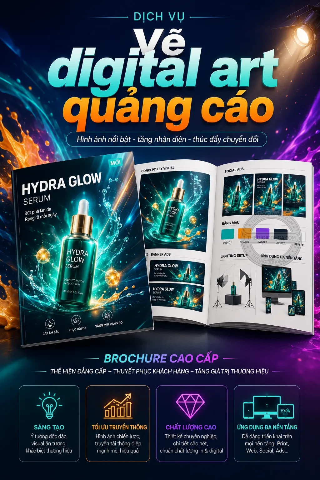 Vẽ digital art quang cao
