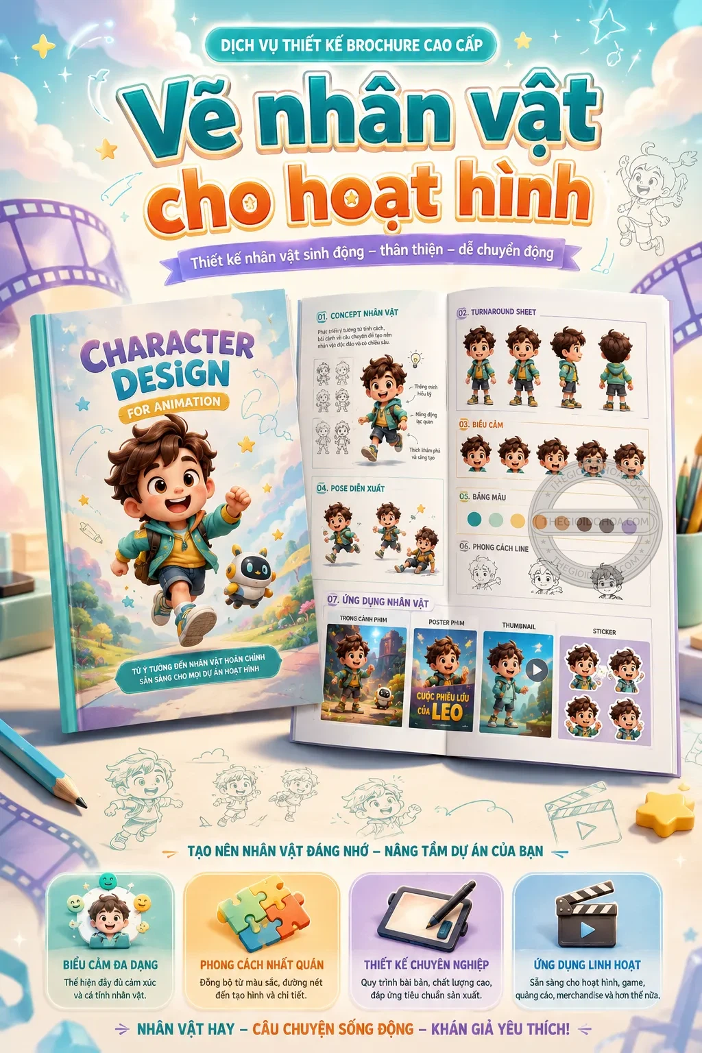 Vẽ nhãn vật cho hoạt hình