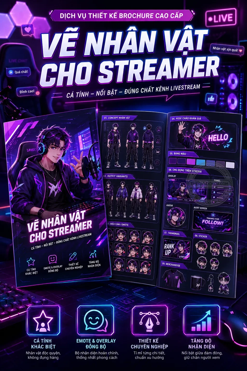 Vẽ nhãn vật cho streamer