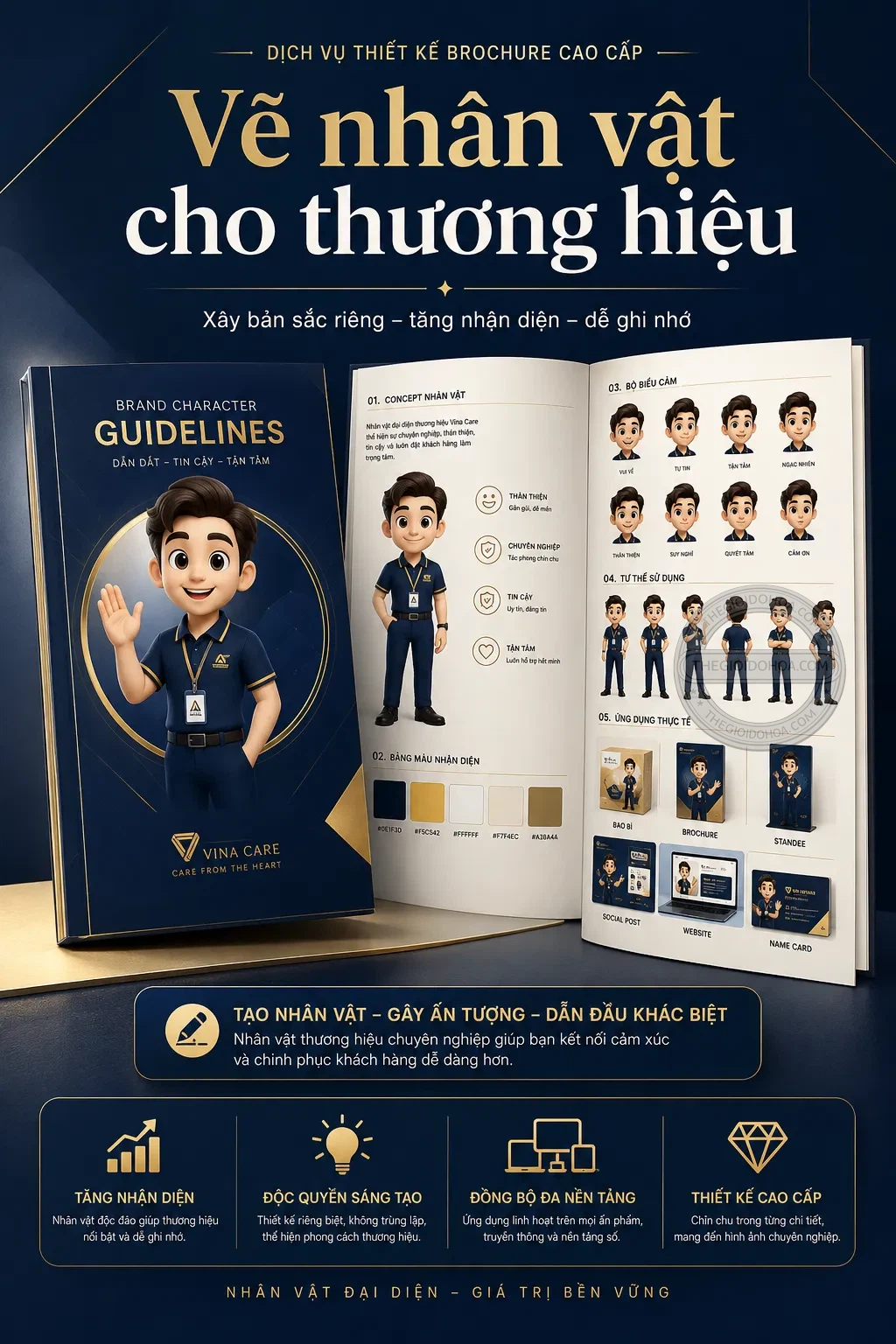 Vẽ nhãn vật cho thương hiệu