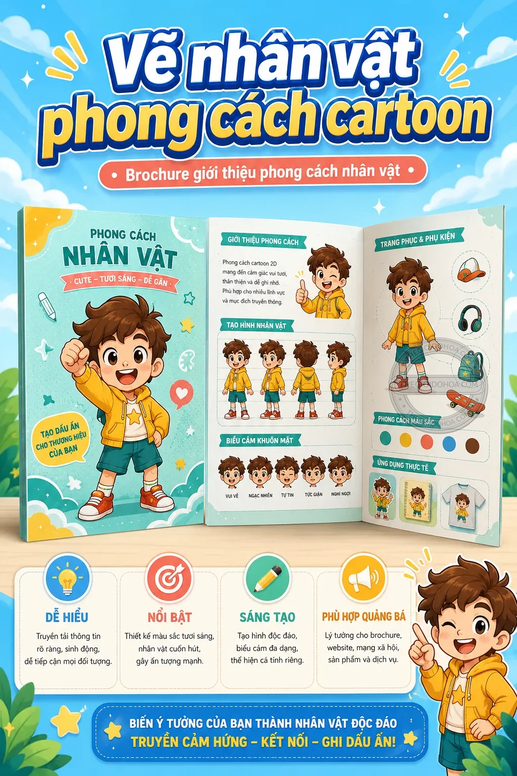 Vẽ nhãn vật phong cách cartoon