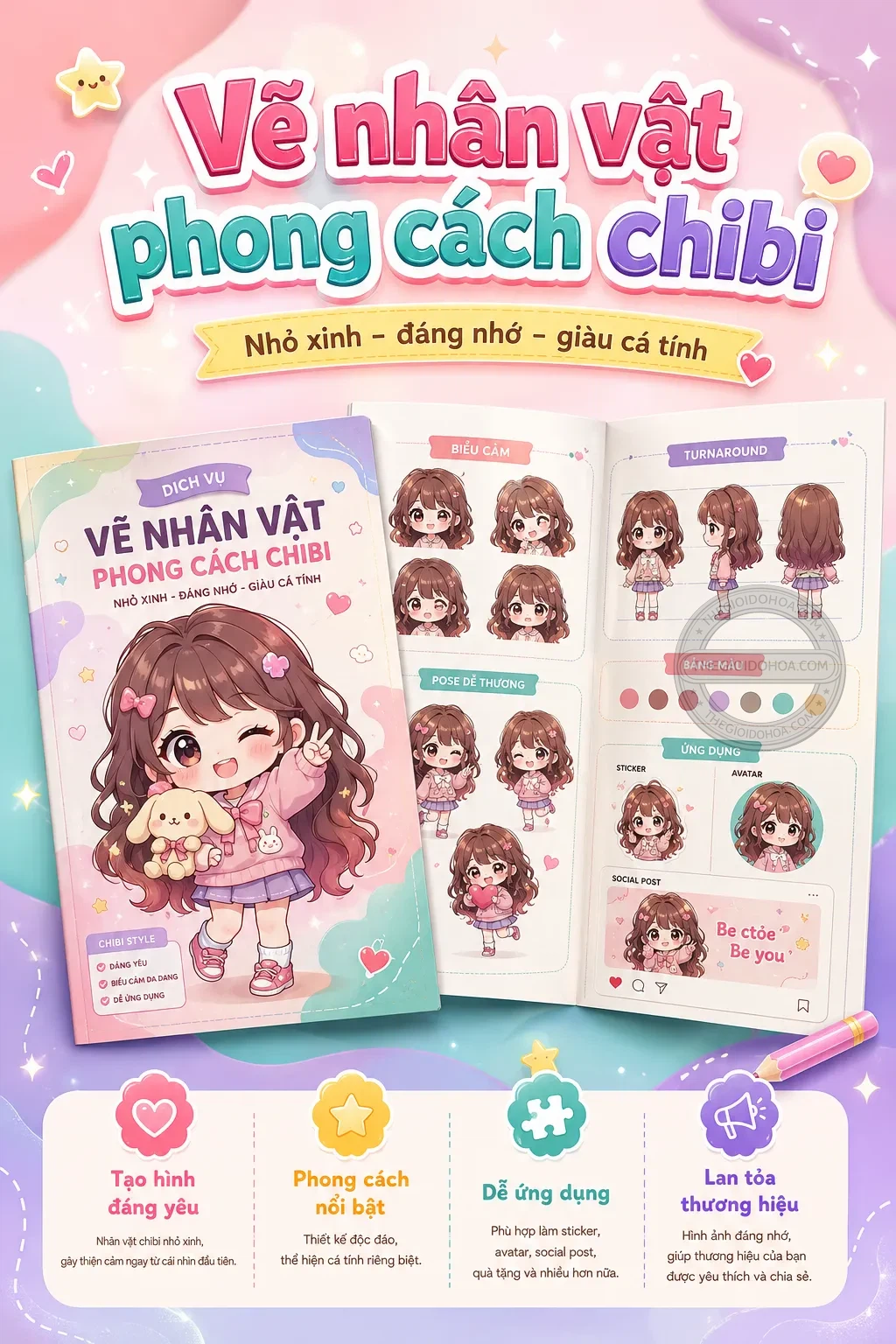 Vẽ nhãn vật phong cách chibi