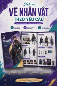 Vẽ nhãn vật theo yêu cầu